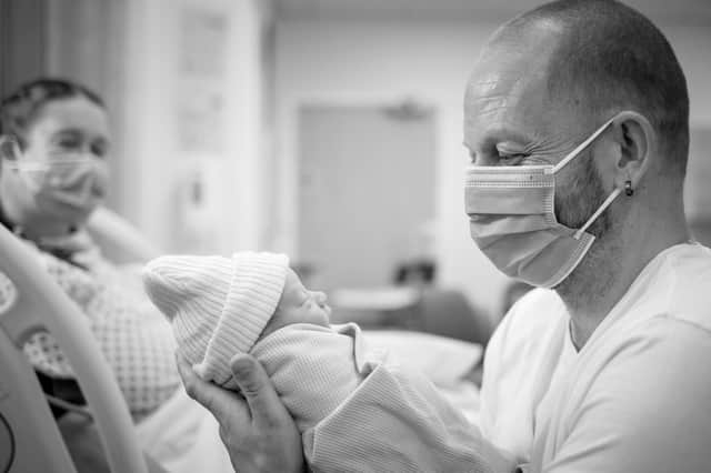 A baby delivered during the pandemic.