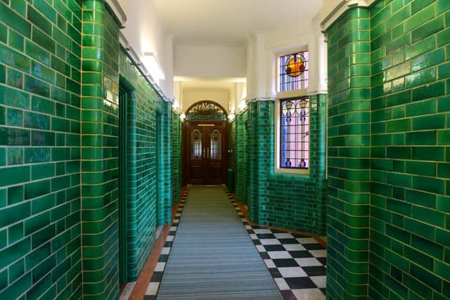 Some of the corridors are lined in beautiful Edwardian tiling