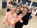 Mayor of South Tyneside Cllr Pat Hay with Jarrow Festival Committee Chair Fred Hemmer, at Jarrow Hall, launching this years festival.