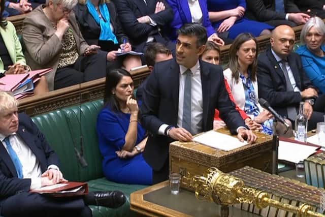 Chancellor of the Exchequer Rishi Sunak delivering his Spring Statement in the House of Commons, London. Picture date: Wednesday March 23, 2022. PA Photo. Photo credit should read: House of Commons/PA Wire