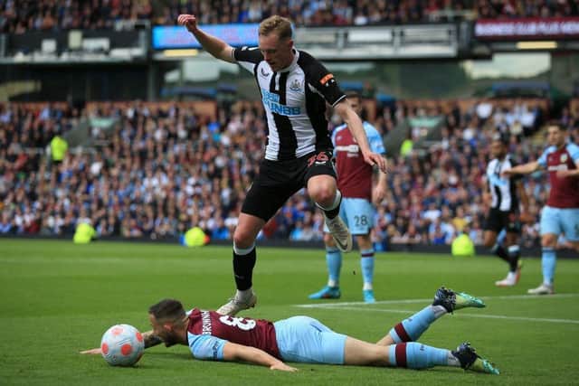 Longstaff had a good end to the campaign, starring in games against Burnley and Arsenal (Photo by LINDSEY PARNABY/AFP via Getty Images)