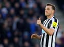 Chris Wood of Newcastle United during the Premier League match between Leicester City and Newcastle United at The King Power Stadium on December 26, 2022 in Leicester, United Kingdom. (Photo by Marc Atkins/Getty Images)