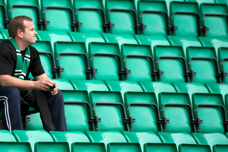 While Hearts fans continued to celebrate, Hibs fans were left to ruminate and contemplate the worst. The derby defeat meant it was ten without a win in the league with three games remaining. Hibs’ play-off spot was confirmed on the final day after defeat to Kilmarnock.