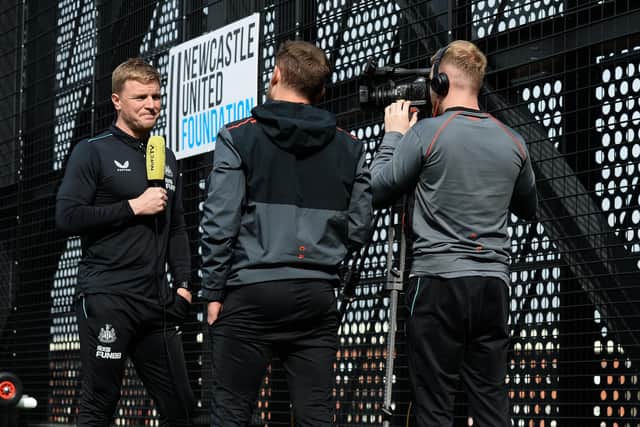 Newcastle United head coach Eddie Howe at NUCASTLE.