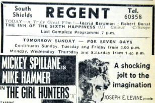 A classic at the Regent where The Inn of the Sixth Happiness was showing in 1964. Was the Regent a favourite of yours?