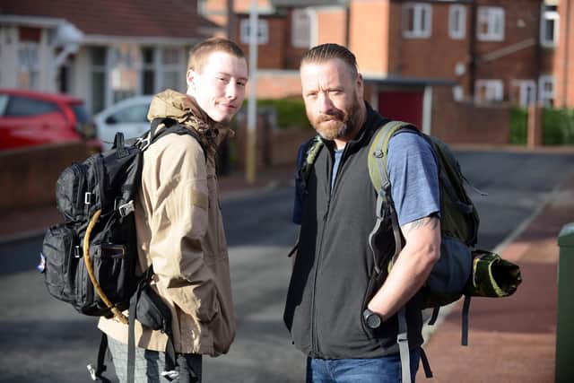 Michael and Aaron Charlton are doing a sponsored Hadrian Wall walk to raise funds for South Tyneside palliative care team