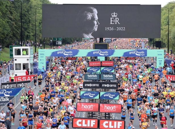A minute's silence was held in memory of Queen Elizabeth II ahead of the Great North Run.