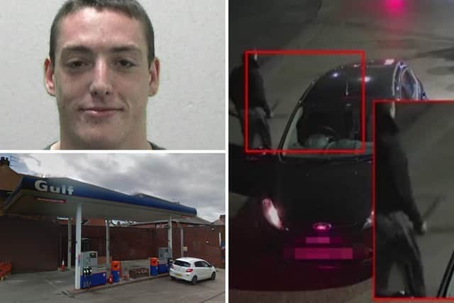 Callum White was caught with the machete on CCTV