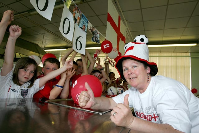 World Cup day at Simonside Primary School in 2006. Recognise anyone?