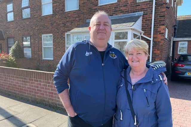 Christine and Ged Barker had tickets for the final before it was postponed due to the Covid-19 pandemic.