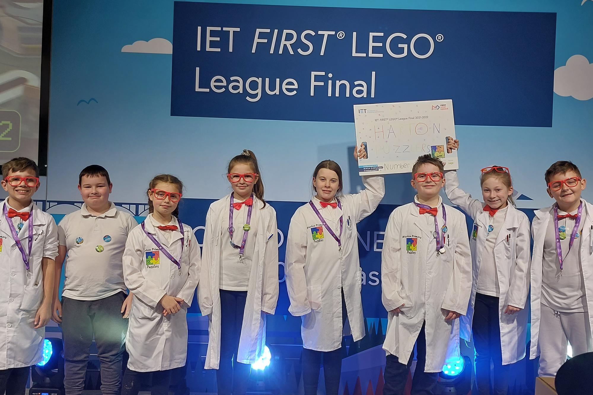 Harton Primary School takes home award at National Lego competition for top robot design