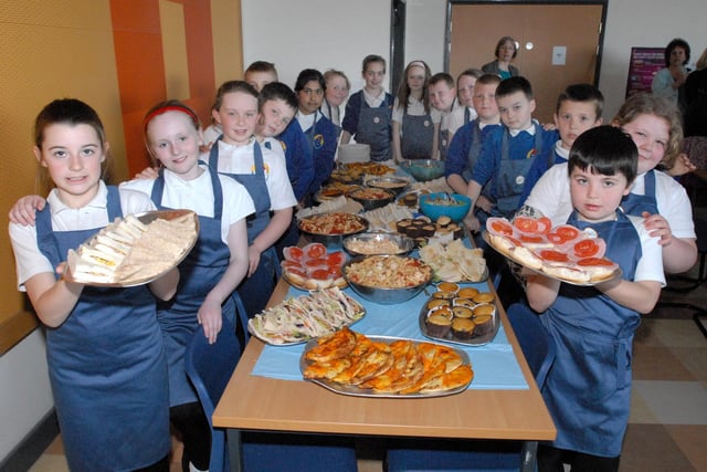 Tea time for pupils at Sea View Primary in 2009 but who can tell us more about this photo?