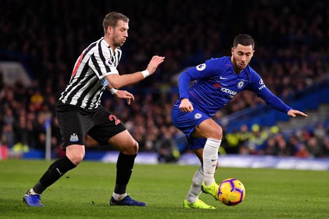 Eden Hazard playing against Newcastle United in January 2019  (Photo by Justin Setterfield/Getty Images)