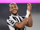 Newcastle United's Brazilian striker Joelinton applauds as he celebrates at the end of the English Premier League football match between West Ham United and Newcastle at the London Stadium, in London on April 5, 2023. (Photo by JUSTIN TALLIS/AFP via Getty Images)