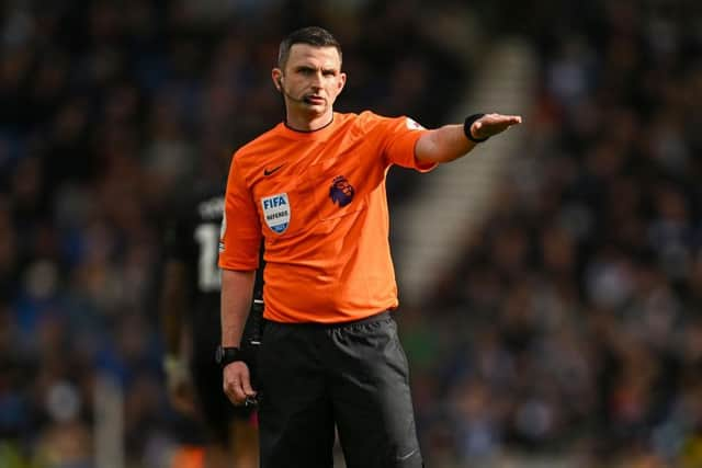 Referee Michael Oliver.