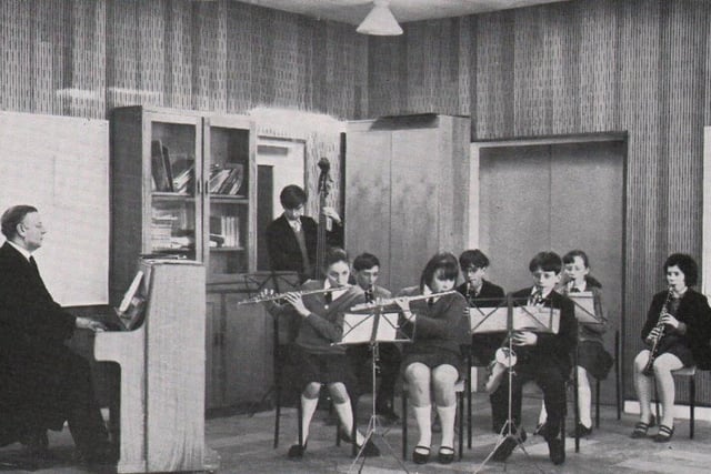 Manor School orchestra in 1966 when the school opened. Photo: Hartlepool Museum Service.