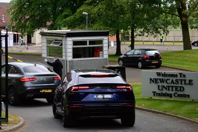 Newcastle United's players report to the training ground for coronavirus tests.