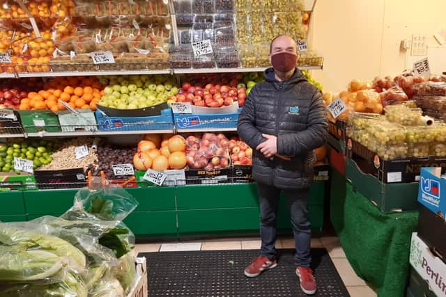 Derrick Richardson, who works at King Street's Fresh and Fruity greengrocer's