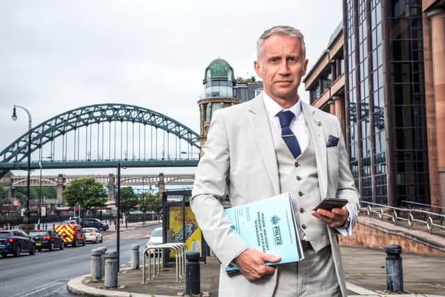 Detective Superintendent John Bent, then of Northumbria Police, outside Newcastle Crown Court as part of the BBC one documentary Our Cops in the North, which followed the work of his team as as they investigated the death of Patryk Mortimer in a blaze at the Manor House Care Home in Easington Lane. Photographer: Ryan McNamara