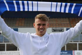Lewis Cass signed for Hartlepool just before the start of the 2020-21 season (photo: Alex Chandy/HUFC)