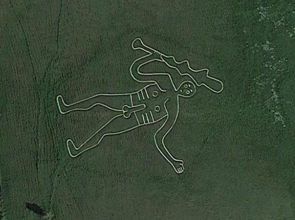 The Cerne Abbas Giant is situated near the village of Cerne Abbas in Dorset, England. The origins and age of the giant figure are quite unclear, though the earliest mention of it dates to the late 17th century.