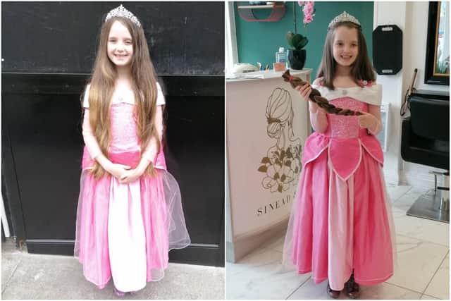 Daisy Haynes has chopped 19 inches off her long locks in aid of the Little Princess Trust which makes wigs for sick children from donations of hair.