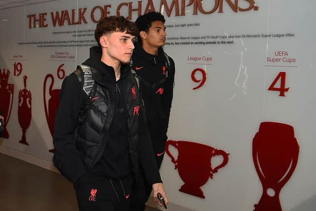 Liverpool's Bobby Clark arrives at Anfield last month ahead of his full debut.