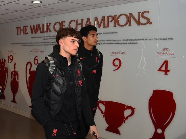 Liverpool's Bobby Clark arrives at Anfield last month ahead of his full debut.