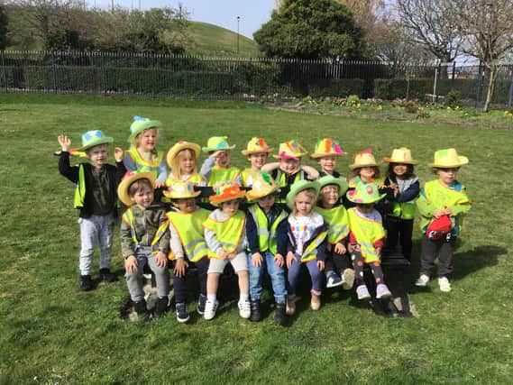 Nurserytime South Shields children celebrating spring with an Easter bonnet parade