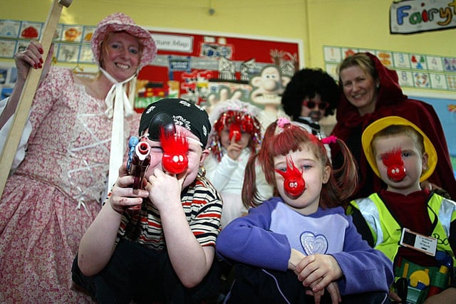 Red Nose Day in the reception class 20 years ago. Were you in the photo in fancy dress?