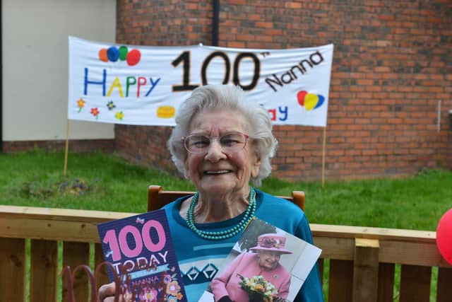 Lilian Miller celebrates her 100th birthday.