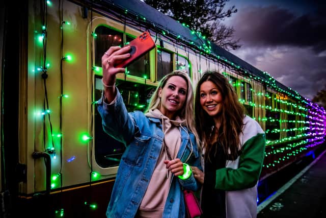 Pictured (left to right) Jordan Wake, with Sophie Mei Lan, taking a quick selfie before boarding the train  at Pickering Station.