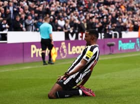 Alexander Isak opened the scoring for Newcastle United on Sunday. (Photo by Naomi Baker/Getty Images)