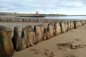 The wooden beams are remains of a slipway used by seaplanes in the First World War.