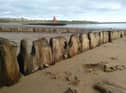The wooden beams are remains of a slipway used by seaplanes in the First World War.