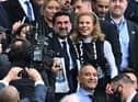 Newcastle United chairman Yasir Al-Rumayyan and part-owner Amanda Staveley. (Photo by PAUL ELLIS/AFP via Getty Images)