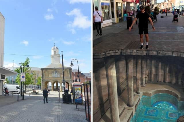 Similar artworks have been created in other towns and cities in the UK.
