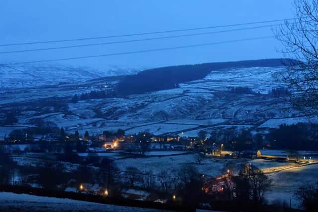 Lights twinkled across a snow-dusted Weardale following the first real downfall.