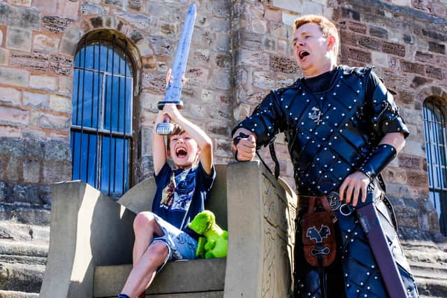 Ragnar crowning the King or Queen of the North at Bamburgh Castle, Northumberland (photo: Stuart Boulton)