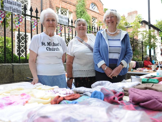 St Michael's Church's Hazel Davies, Margaret Clemens and Jeanette Walker.