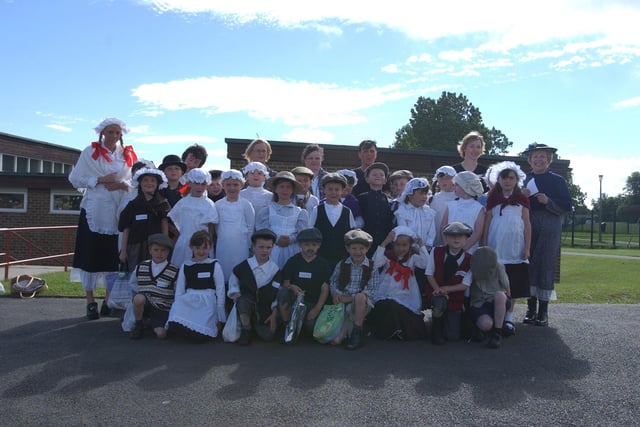 Look at the great costumes that these pupils from St Joseph's School in Jarrow wore for their trip to Beamish in 2003.
