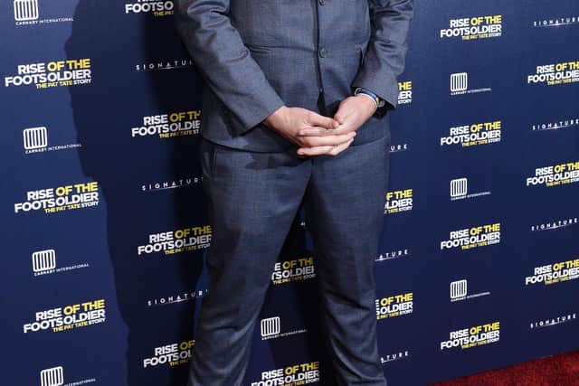 LONDON, ENGLAND - OCTOBER 26: Steve Wraith arriving at the UK Premiere of 'Rise of the Footsoldier 3: The Pat Tate Story' at Cineworld Leicester Square on October 26, 2017 in London, England. (Photo by Jeff Spicer/Getty Images)