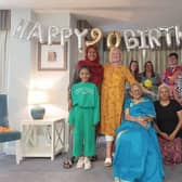 Shobha Srivastava with her family and friends.