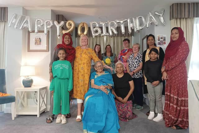 Shobha Srivastava with her family and friends.