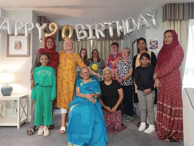 Shobha Srivastava with her family and friends.