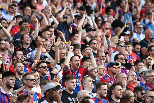 Crystal Palace supporters had an average fan happiness score of 3.92 last season.