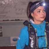 Primary school teacher Sarah Perry who is believed to be the fastest woman to complete Wainwright's Coast to Coast route.

Photograph: Ian Burns