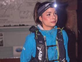 Primary school teacher Sarah Perry who is believed to be the fastest woman to complete Wainwright's Coast to Coast route.

Photograph: Ian Burns