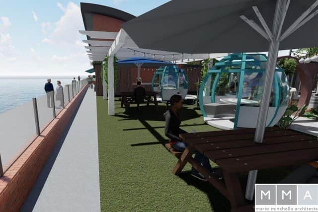 Caption: CGI impressions of how new bar and restaurant development in South Shields could look. Credit: Mario Minchella Architects