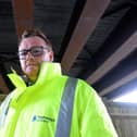 Highways England project manager Liam Quirk at the flyover of the Testo's junction upgrade.